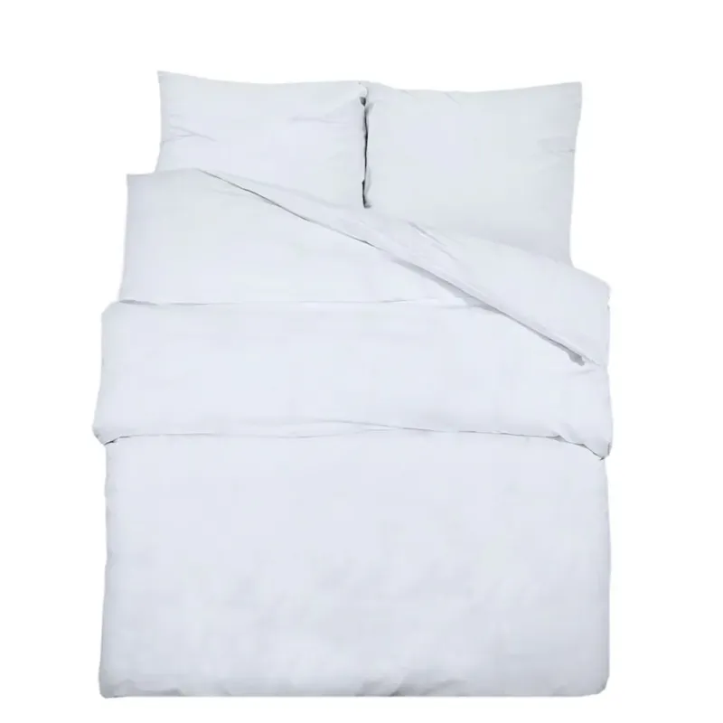 vidaXL Zestaw pościeli, biały, 200x220 cm, bawełna - Kup online