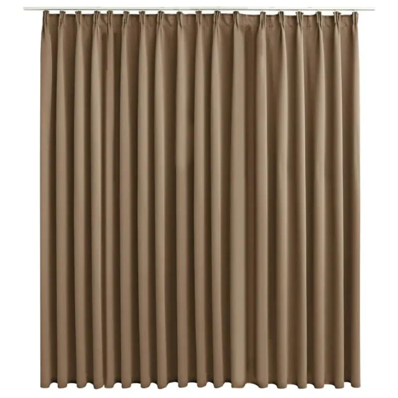 vidaXL Zasłona zaciemniająca z haczykami, taupe, 290x245 cm - Zamów teraz