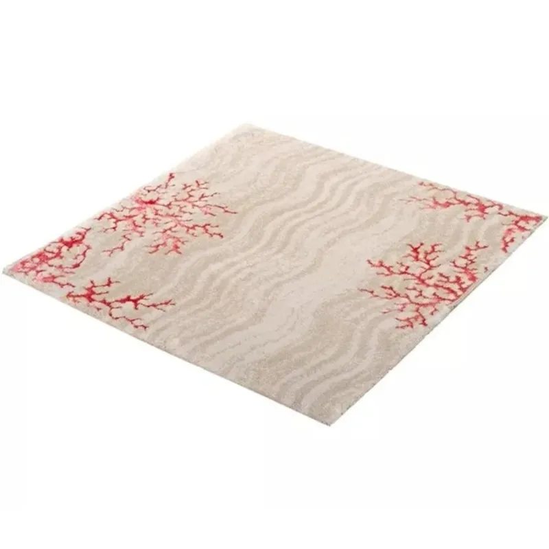 Oferta Kleine Wolke Coral Tkany dywanik łazienkowy 60x60 cm beż połysk Eco Living bawełna/wiskoza -