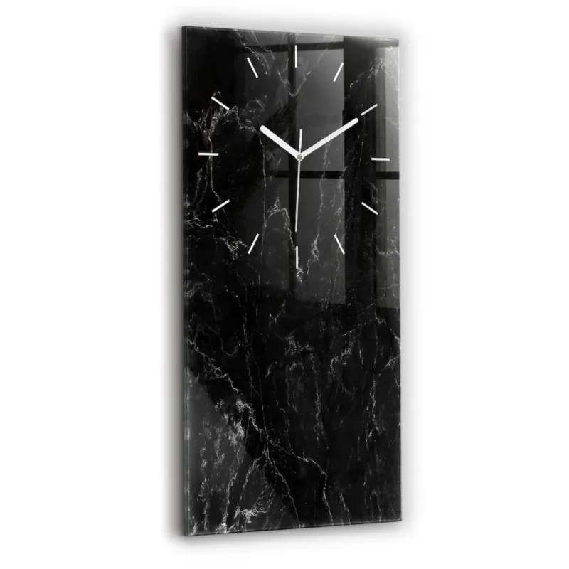 Zegar ścienny Czarny Marmur, 30x60 cm - Zamów teraz