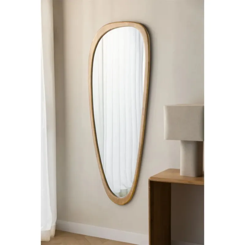 Lustro ścienne z drewna dębowego Arbidel 60 x 165 cm, naturalne - Kup teraz