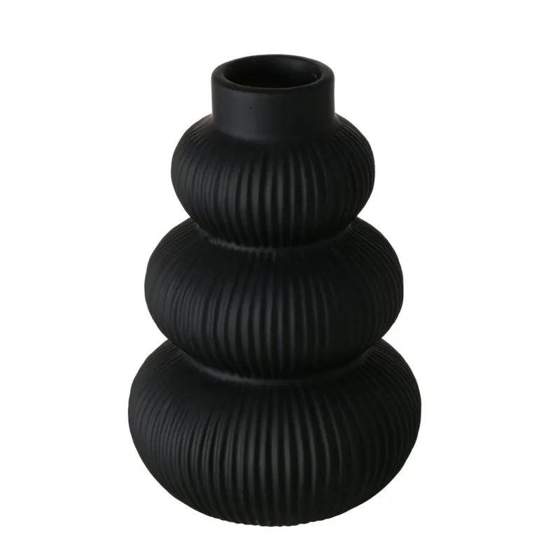 Wazon ceramiczny czarny MAURICE, 21 cm - Najlepsza cena