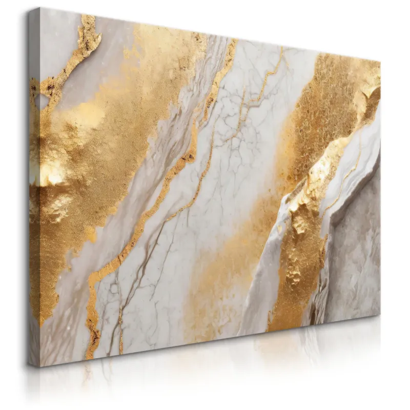 Oferta limitowana OBRAZ DO SYPIALNI ZŁOTY MARMUR ABSTRAKCJA STYL GLAMOUR EFEKT 3D 120x80cm -