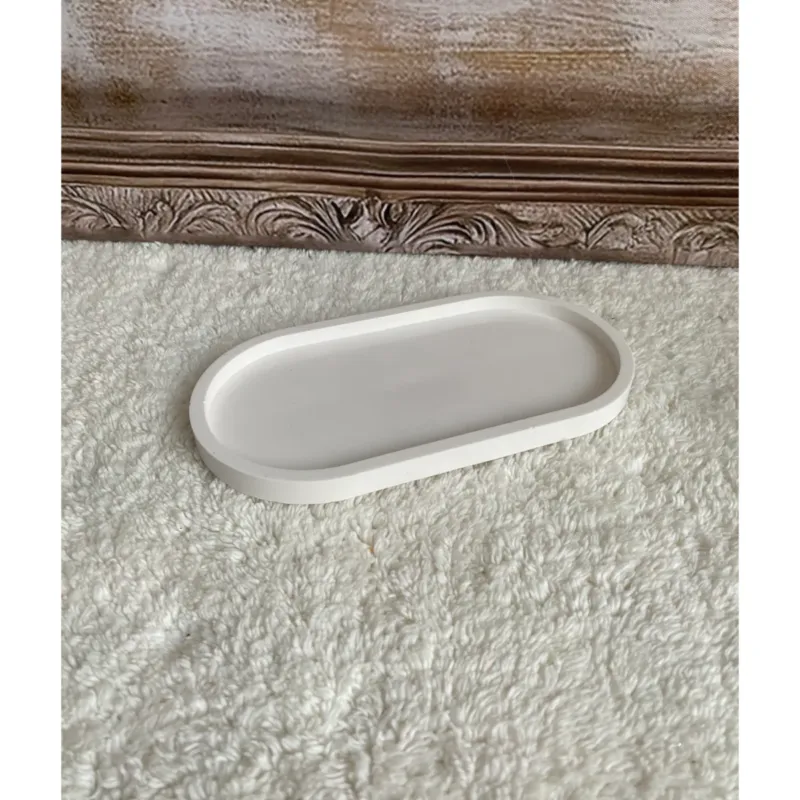 Podstawka/ taca do świec dekoracyjna z gipsu 175x90mm - Oferta