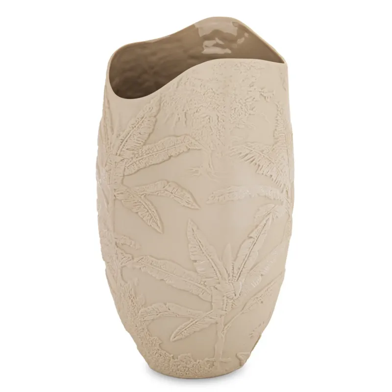 Łatwy zwrot Wazon porcelanowy 36x19x16 cm MELINDA beżowa -