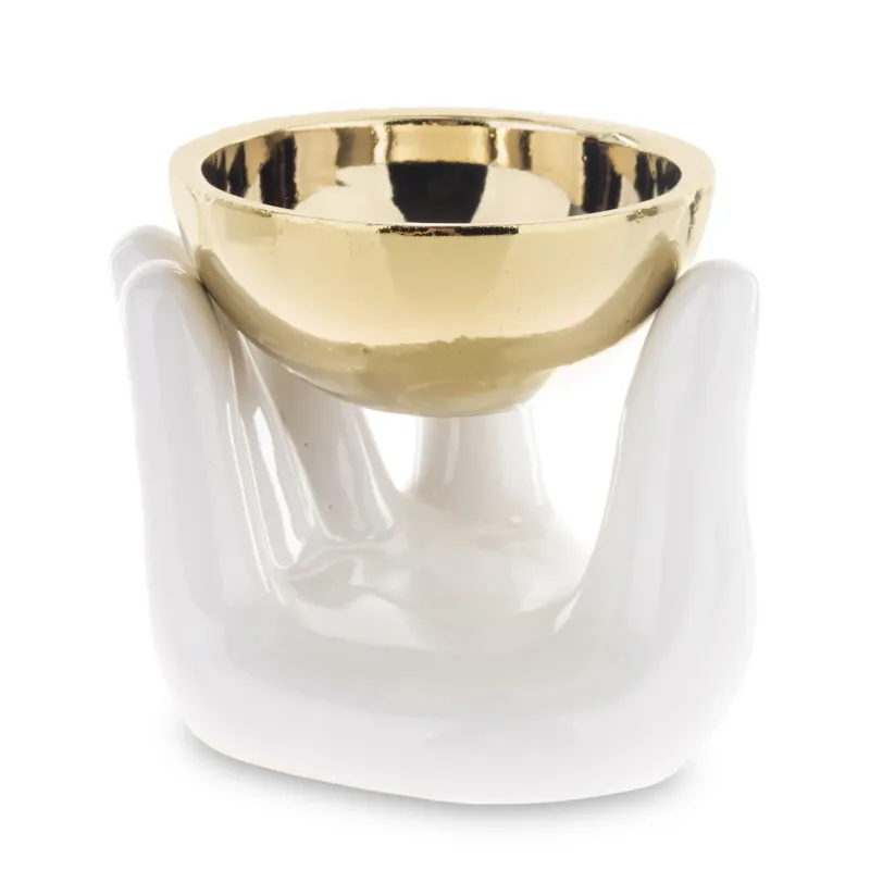 Oferta Kominek zapachowy ceramiczny 10x12x10,5 cm AROMA biało-złoty -