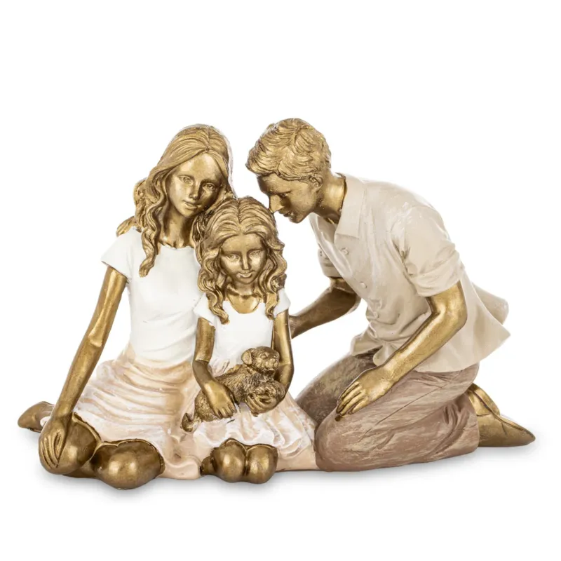 Obniżka ceny Dekoracja - rodzina z psem 11,5x18x7 cm FAMIGLIA -