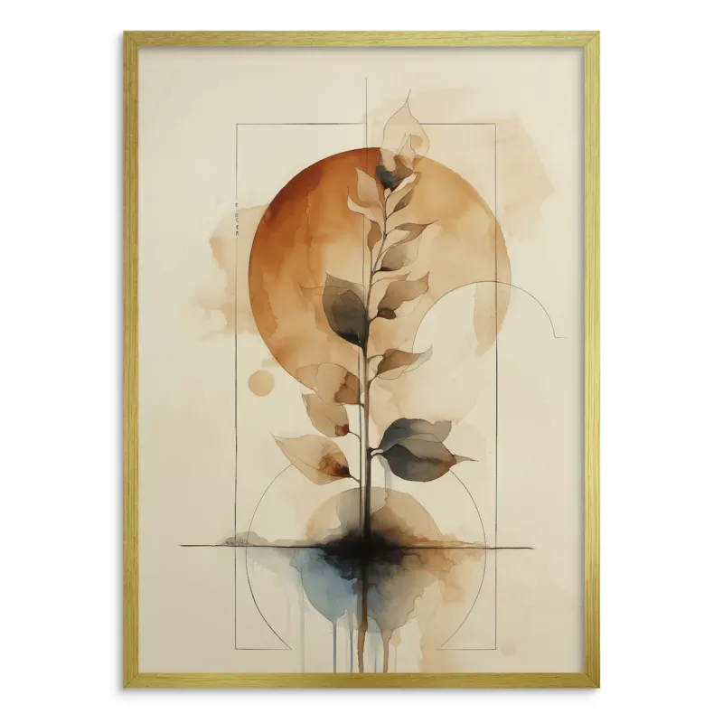 Sprawdź teraz Plakaty na ścianę Beżowe Obrazy w ramie do sypialni salonu 50x70 -