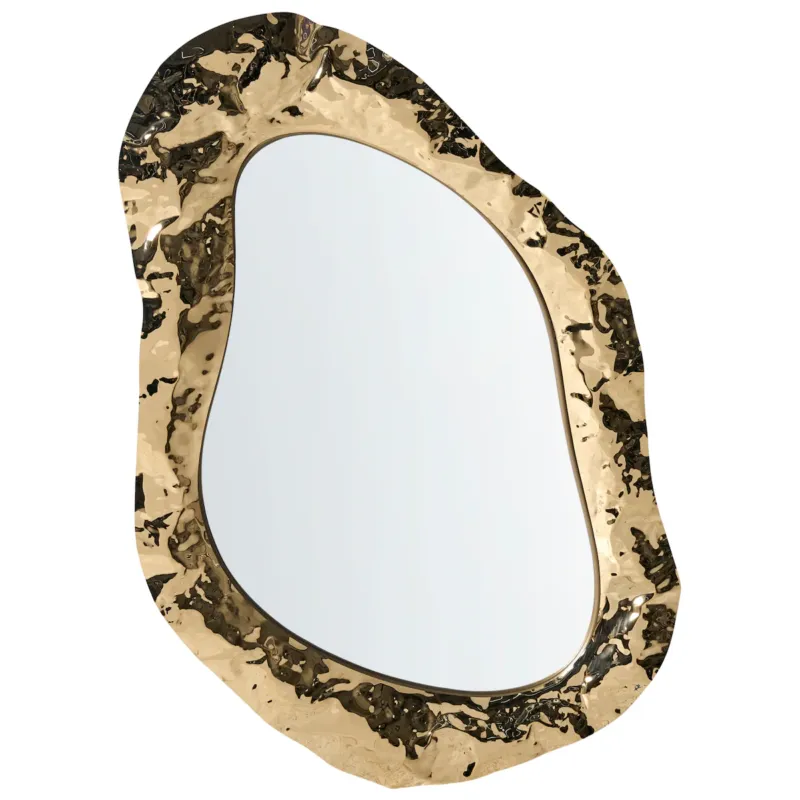 Ekspresowa dostawa Lustro ścienne JOSSIGNY 52 cm 79 cm Złoty -