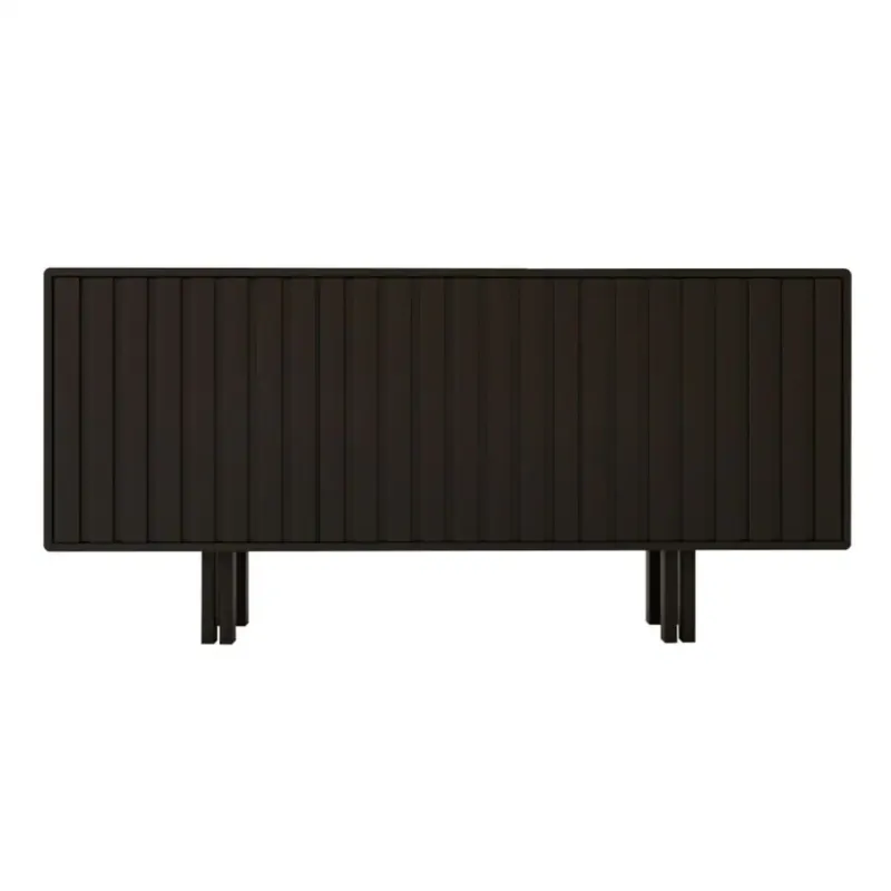 Czarna komoda Skandica VIGGE z lamelami / szer.149 cm - Wyjątkowa oferta