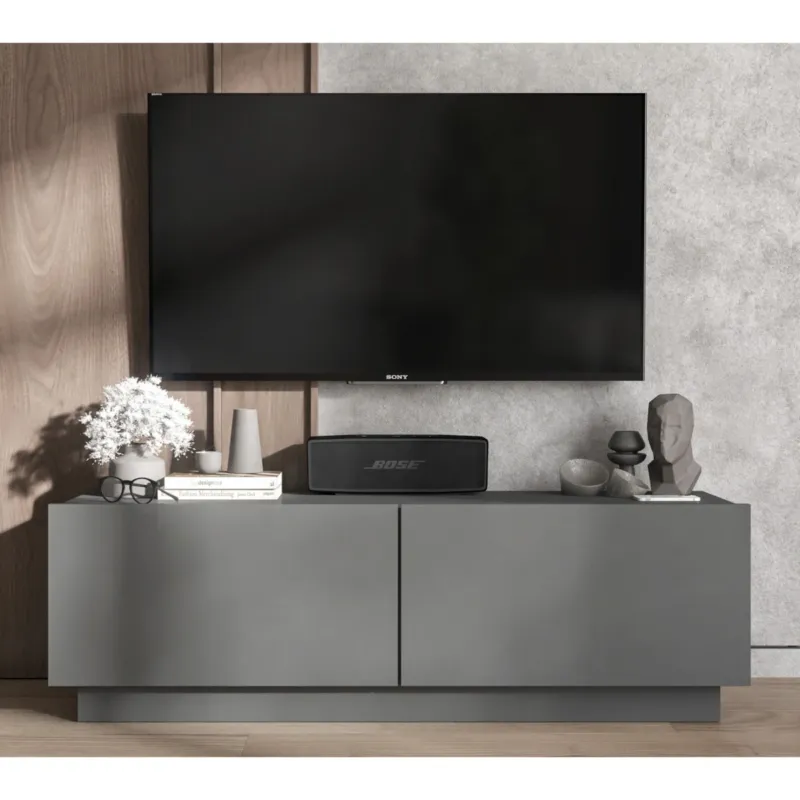 Popularny Szafka RTV Komoda Loft Industrialna stojąca / wisząca Grafit MAT 120 cm -