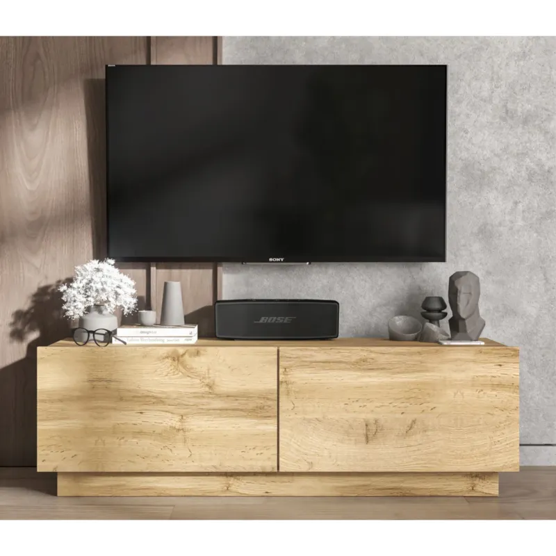 Szafka RTV Komoda Loft Industrialna stojąca / wisząca Dąb Artisan Mat 120 cm - Oferta