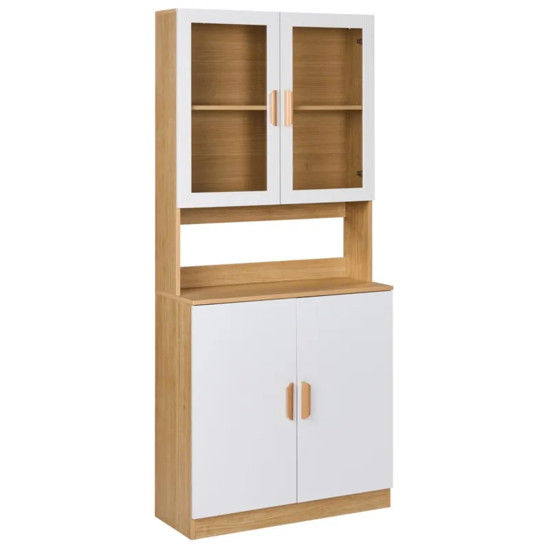 Witryna ze szklaną gablotą CYGNET 80 cm Biały - Oferta limitowana
