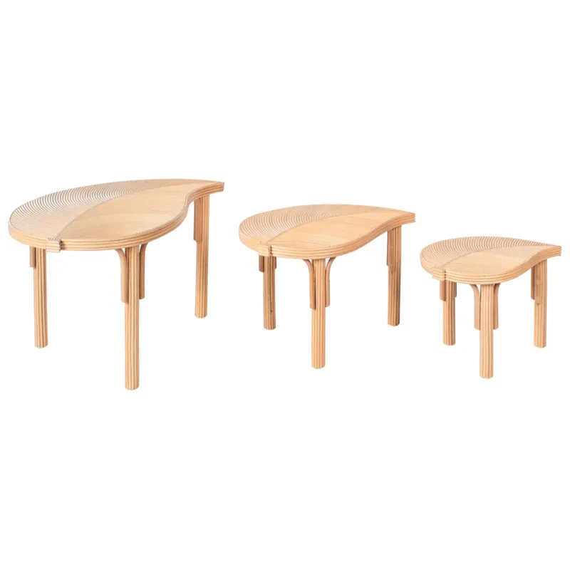Oferta Zestaw 3 stolików kawowych PARALIA Rattan Naturalny -