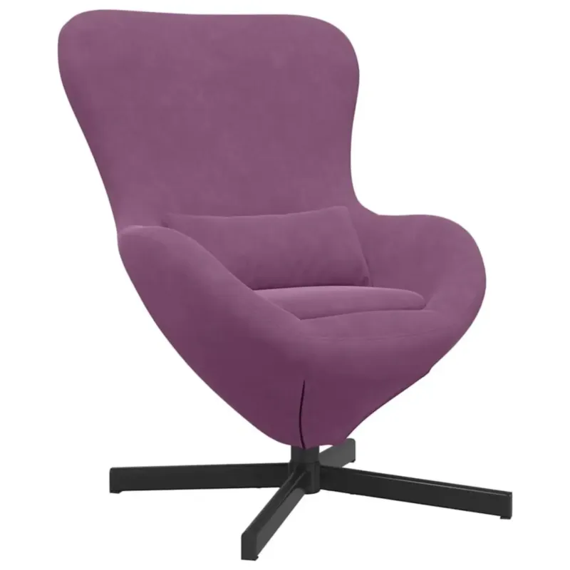 Kup online vidaXL Fotel jajo Fioletowy 63 x 73 x 90 cm Aksamit -