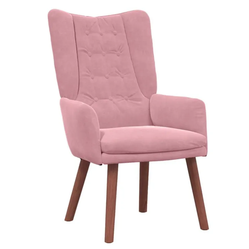 Hit sprzedaży vidaXL Fotel relaksacyjny Różowy 63 x 67 x 94 cm Aksamit -