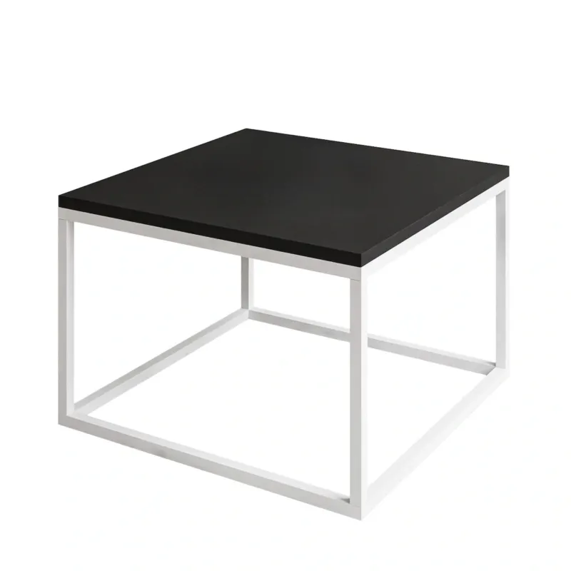 Stolik kawowy YOSHI 60 cm biały czarny mat - Wyjątkowa oferta