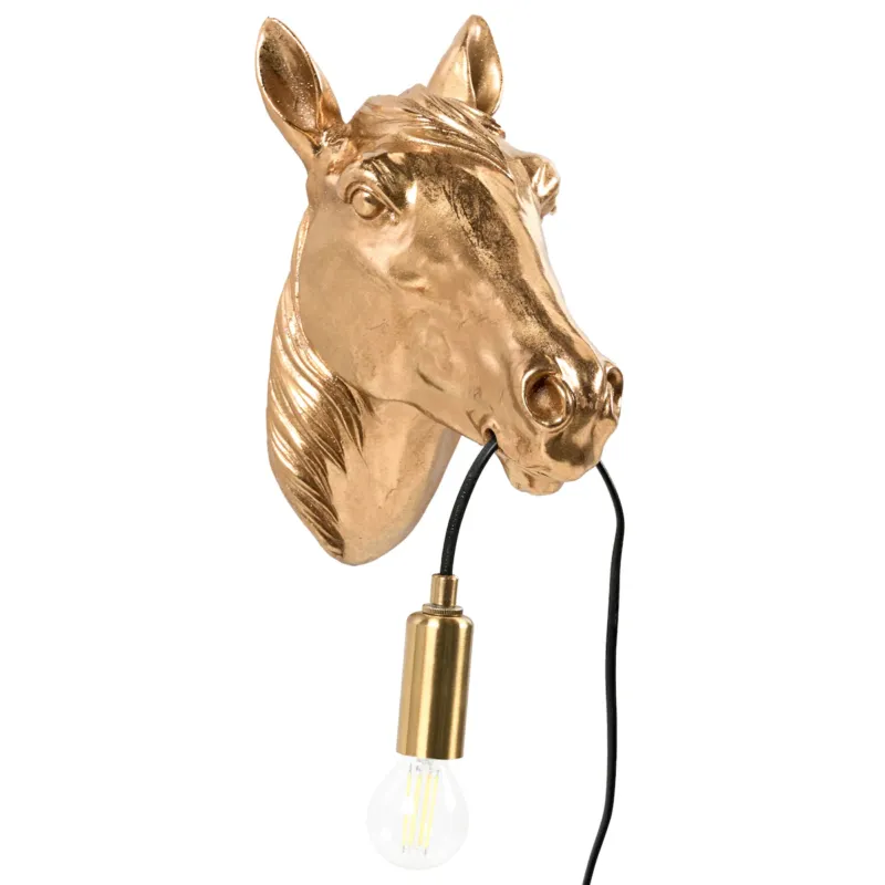 Koń Lampa ścienna PHILIPPE Złoty - Kup online
