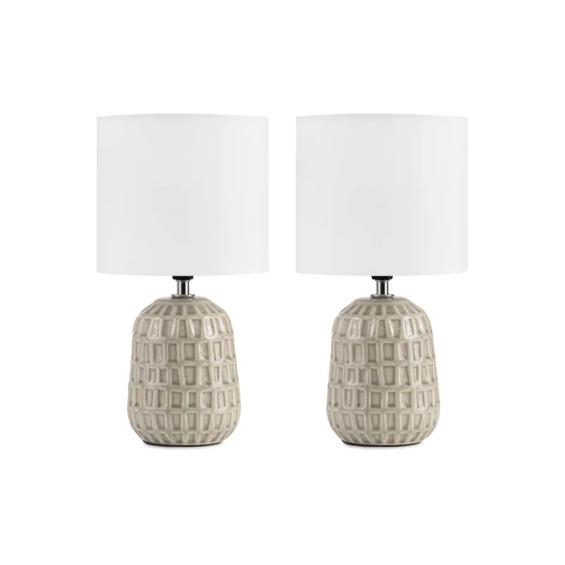 KONSIMO STANDI Lampa stołowa boho 2szt kolor ecru - Nowy