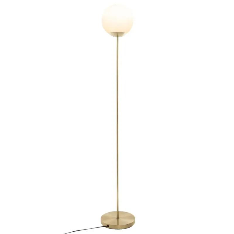 Lampa stojąca z okrągłym kloszem, metalowa, 134 cm - Rabat