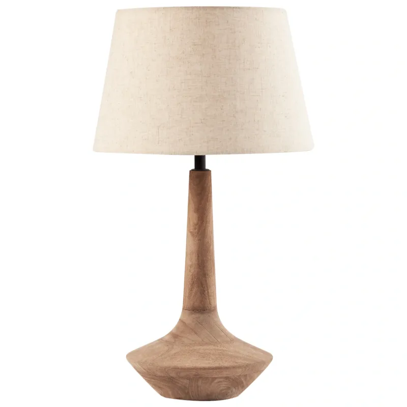 Lampa stołowa GODAWARI Drewno mango Ciemnobrązowy - Ekspresowa dostawa