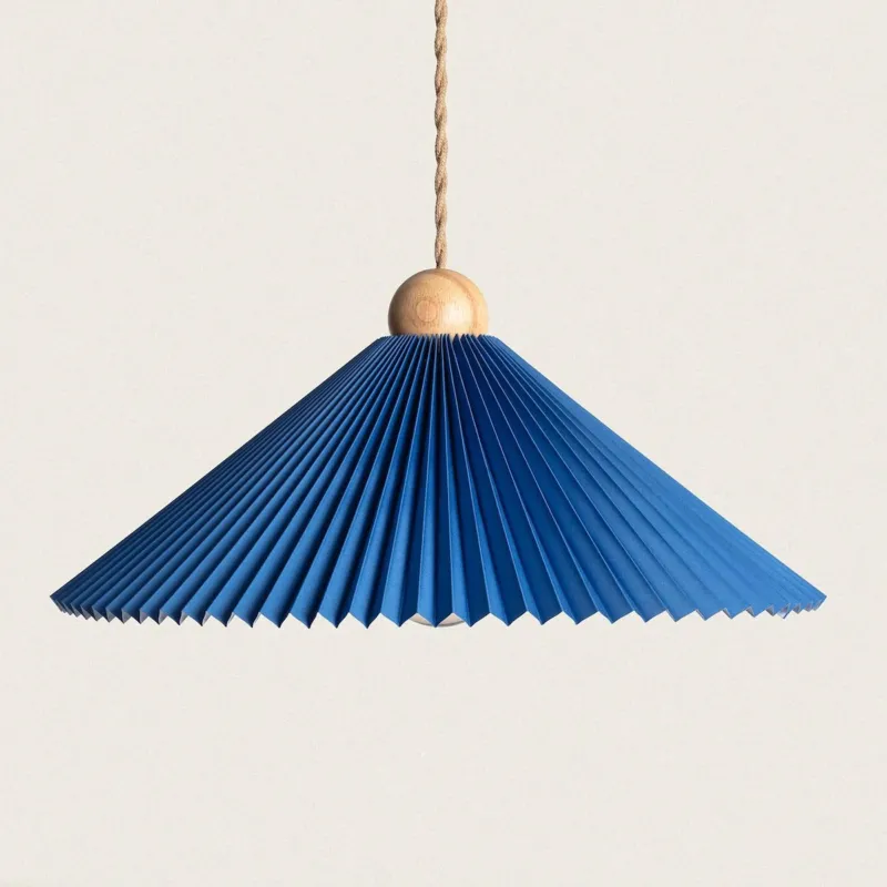 Hit cenowy Lampa wisząca ciemnoniebieska Plisse Ø47 cm -