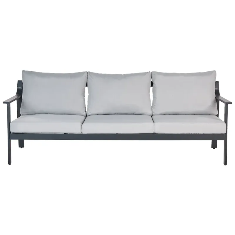 Sofa ogrodowa dla 3 osób KIATO Metal Jasnoszary - Zamów teraz