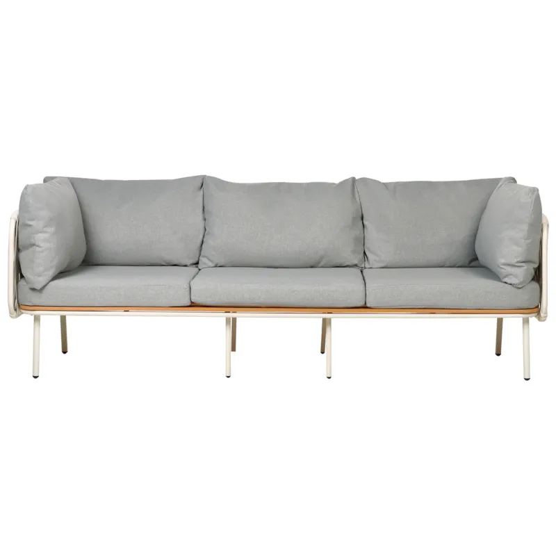 Sofa ogrodowa dla 3 osób SENISE Szary Metal - Wyjątkowa oferta