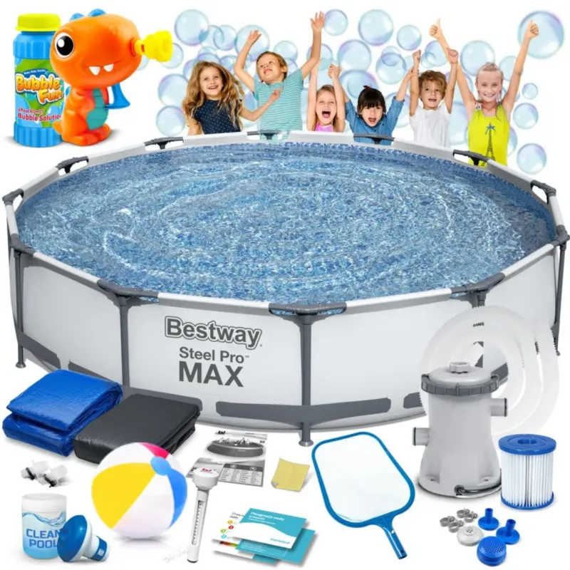 Basen ogrodowy stelażowy 366 x 76 cm 16w1 Bestway 56416 + maszynka do baniek GRATIS - Promocja