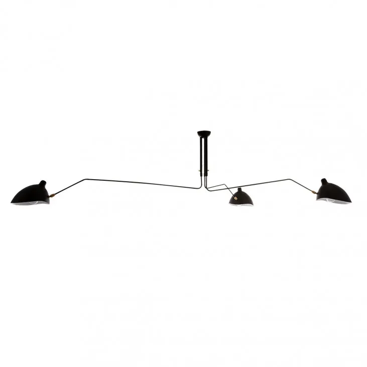 Rabat Lampa wisząca czarna 3x60W E27