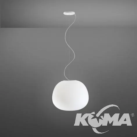 Cena promocyjna Oprawa wiszaca 1x17W LED śr.38 cm biała szkło dwuwarstwowe