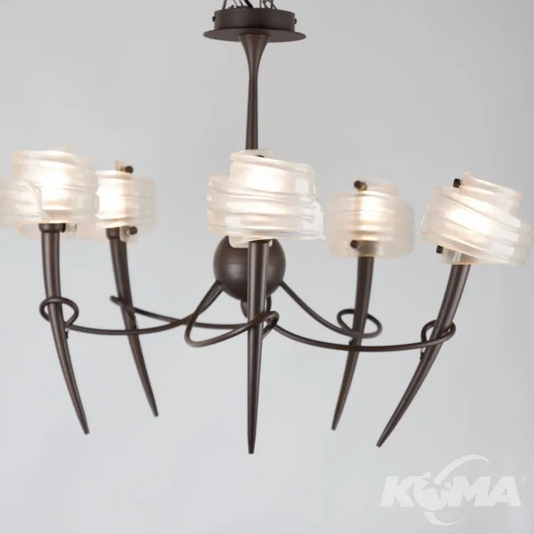 Lampa wisząca 5x60W G9 braz/ambra Oferta