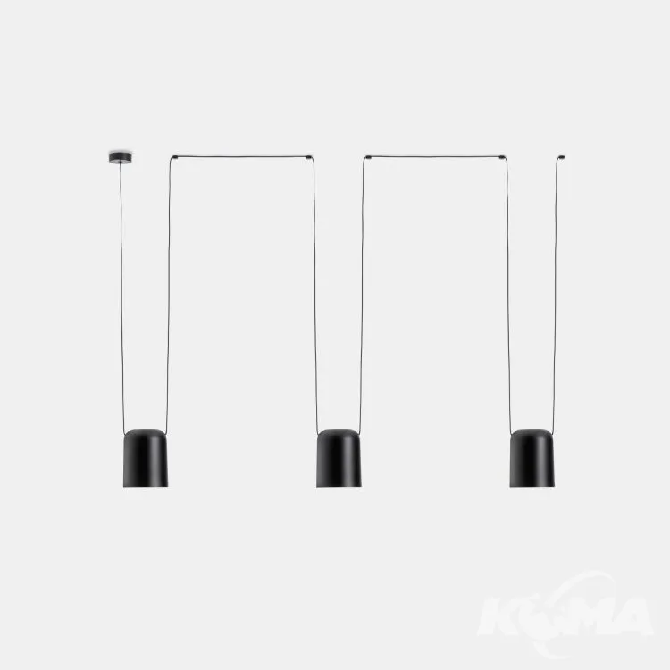 Lampa wisząca czarna 3x23W E27 Promocja