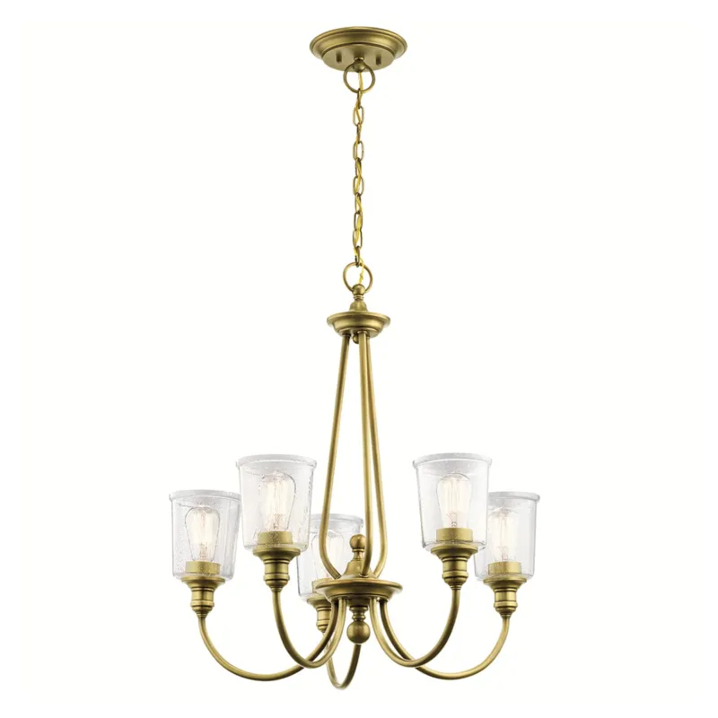 Lampa wisząca Żyrandol Waverly KL-WAVERLY5-NBR Elstead Lighting 5x60W E27 Stal Mosiądz Bezpieczne zakupy