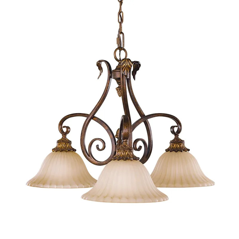 Lampa wisząca Żyrandol Sonoma Valley FE-SONOMAVALLEY3 Elstead Lighting 3x60W E27 Stal Brązowy Oferta limitowana