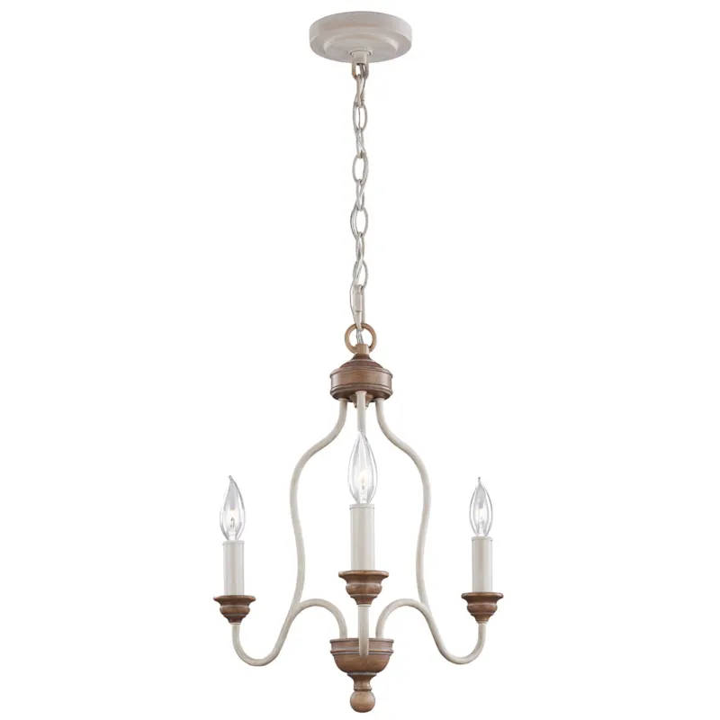 Lampa wisząca Żyrandol Hartsville FE-HARTSVILLE3 Elstead Lighting 3x60W E14 Stal Biały Popularny