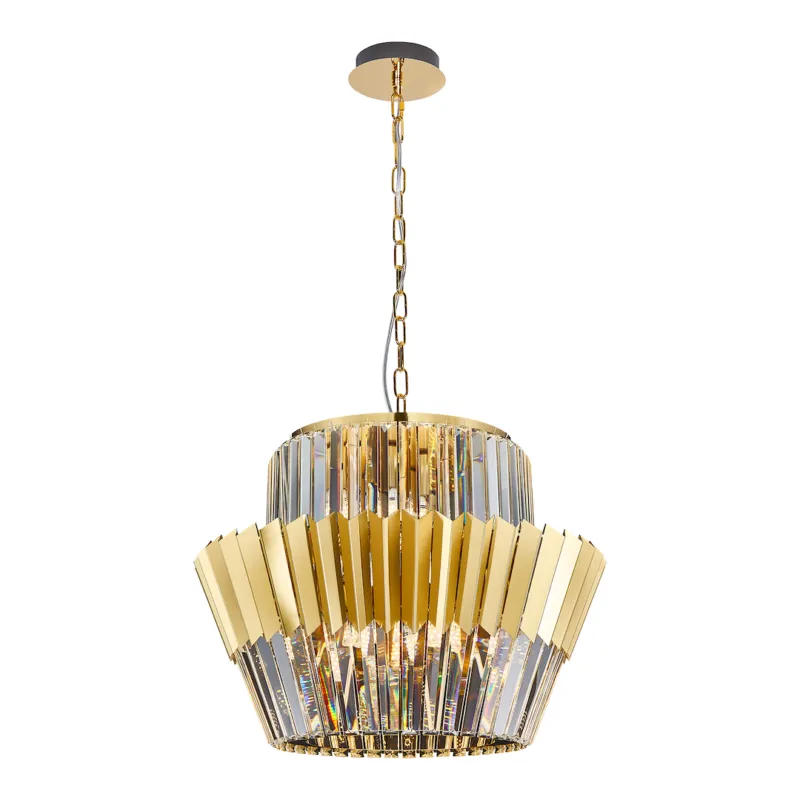 Oferta Lampa wisząca żyrandol DONNA ML0415 Milagro 12xE14 max 40W LED Metal + Kryształ Złoty