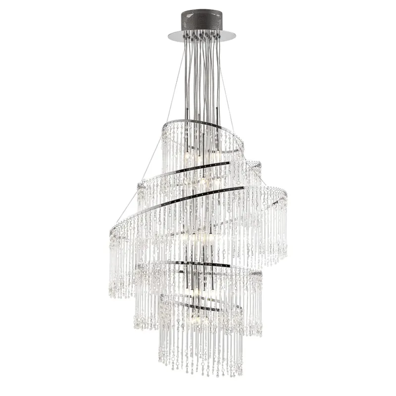 Cena promocyjna Lampa wisząca Żyrandol Endon Camille 24x10W LED chrom
