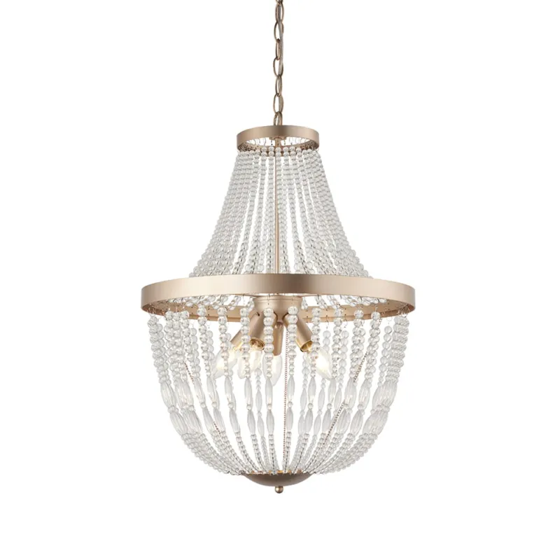 Ostatnia szansa Lampa wisząca Żyrandol Endon Celine 5x40W E14 różowe złoto