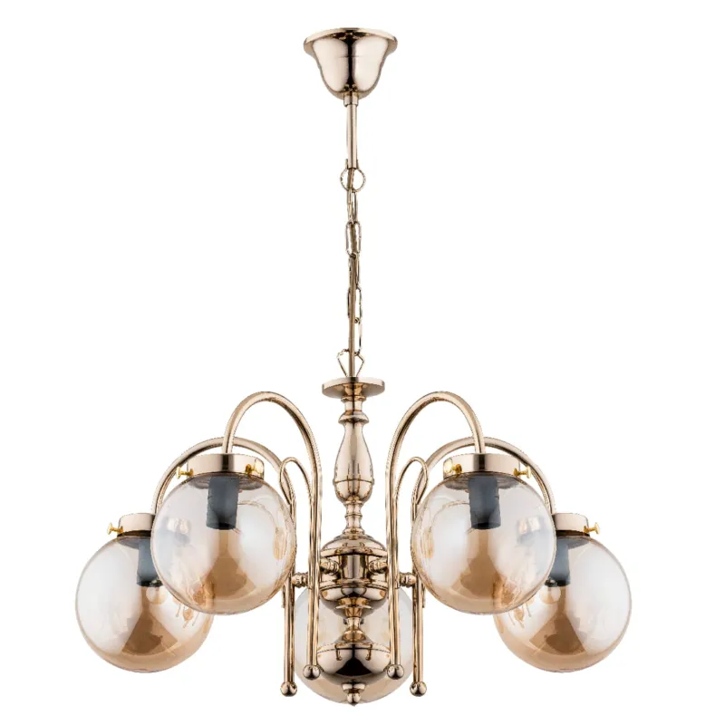 Lampa wisząca Żyrandol Hero 28275 Alfa 5xE14 LED Metal Złoty Hit sprzedaży
