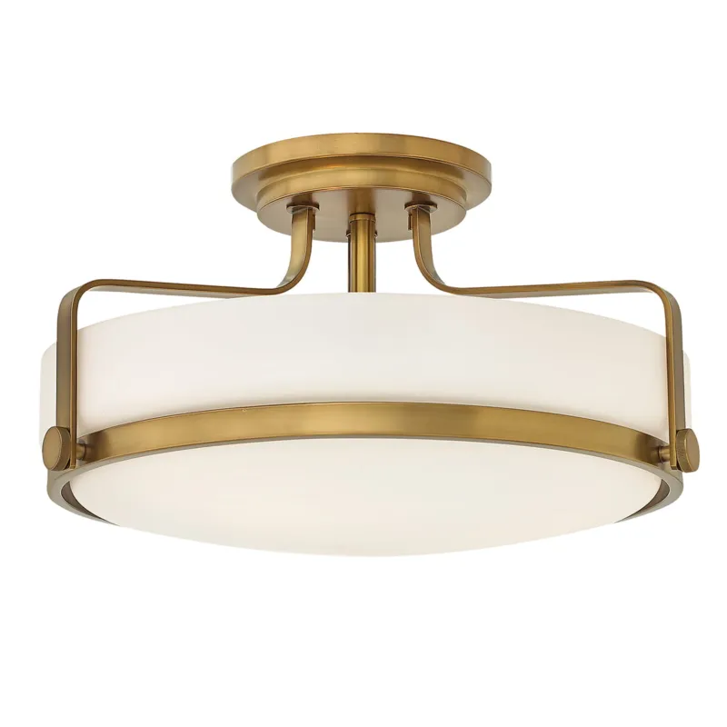 Promocja Lampa sufitowa Harper HK-HARPER-SFM-HB Elstead Lighting 3x60W E27 Stal Mosiądz