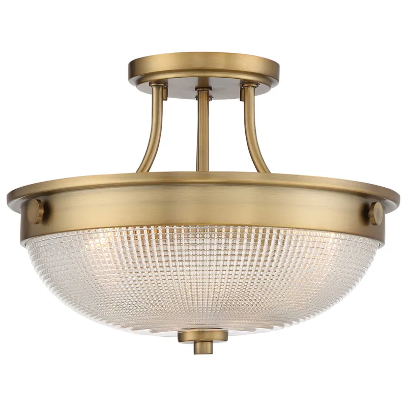 Lampa sufitowa Mantle QZ-MANTLE-SF-WS Elstead Lighting 2x60W E27 Szkło Złoty Szybka wysyłka