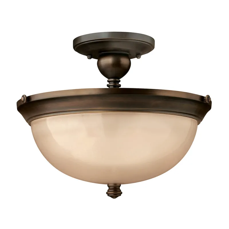 Popularny Lampa sufitowa Mayflower HK-MAYFLOWER-SF Elstead Lighting 3x60W E27 Stal Brązowy