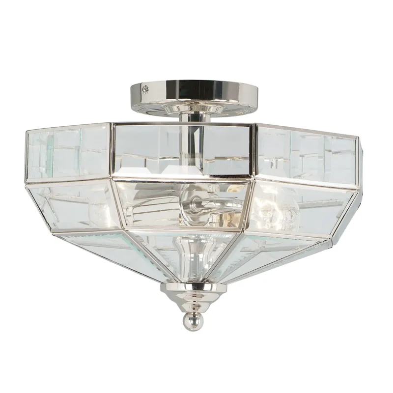 Lampa sufitowa Old Park OLD-PARK-PN Elstead Lighting 2x60W E27 Mosiądz Chrom Bestseller