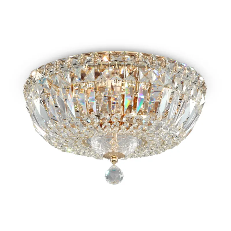 Kup teraz Żyrandol lampa wisząca Basfor DIA100-CL-03-G Maytoni E14x60W Metal/Kryształ Złoto/Przezroczysty