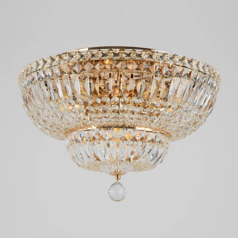 Darmowy zwrot Żyrandol lampa wisząca Basfor DIA100-CL-12-G Maytoni E14x60W Metal/ Złoto/
