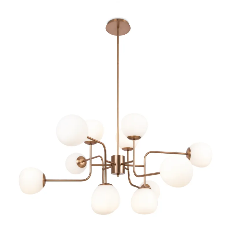 Żyrandol lampa wisząca Erich MOD221PL-12G Maytoni E14x40W Metal/Szkło Złoto/Biały Sprawdź teraz