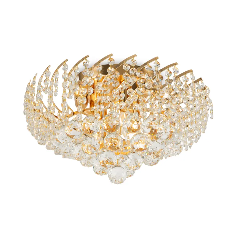 Żyrandol lampa wisząca Karolina DIA120-06-G Maytoni E14x40W Metal/Kryształ Złoto/Przezroczysty Popularny