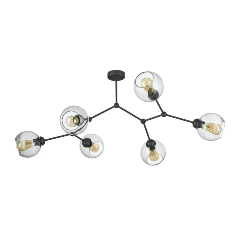 Lampa sufitowa FAIRY 2731 TK Lighting 6xE27 Metal Czarny Premium