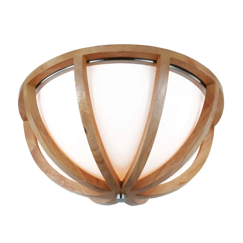 Najlepsza cena Lampa sufitowa Allier FE-ALLIER-F-LW Elstead Lighting 2x60W E27 Drewno Brązowy